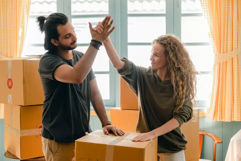couple moving to a new house