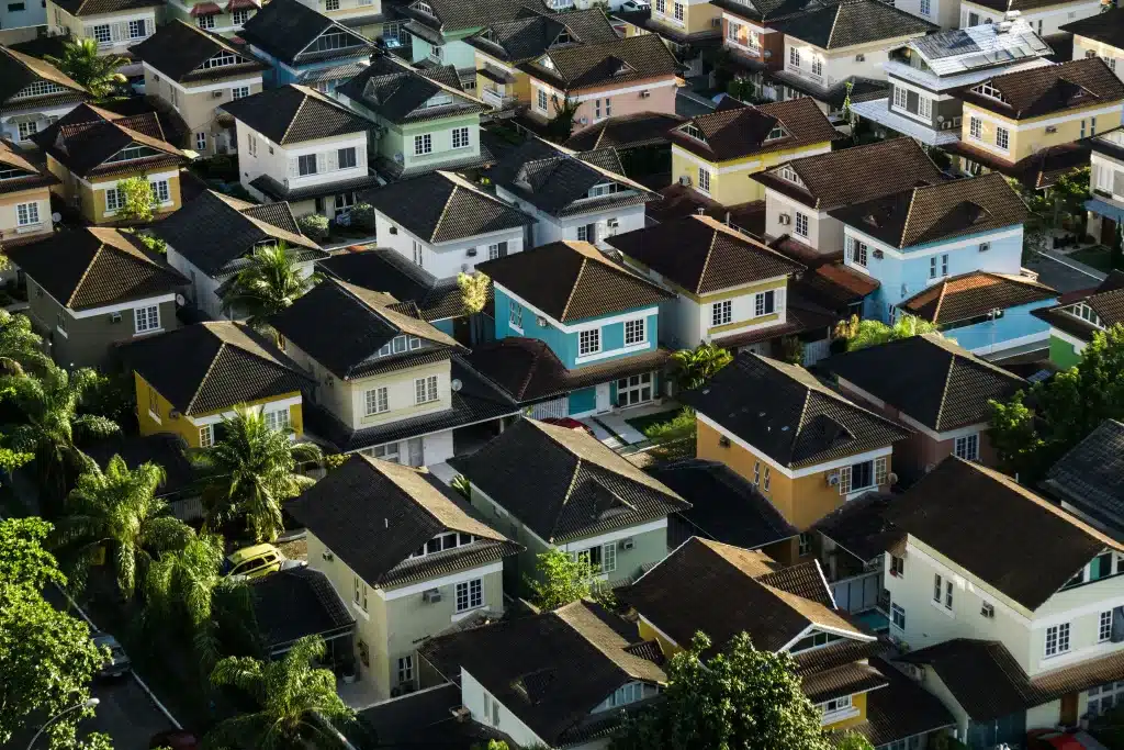 rows of houses